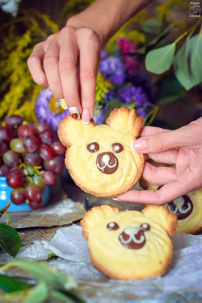 Необычное песочное печенье «Плюшевые мишки», которое покорит всех