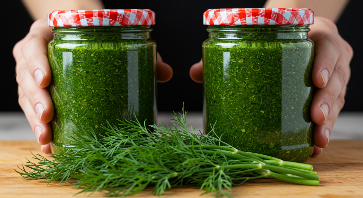 Как укроп с чесноком превращается в зимнюю кулинарную находку