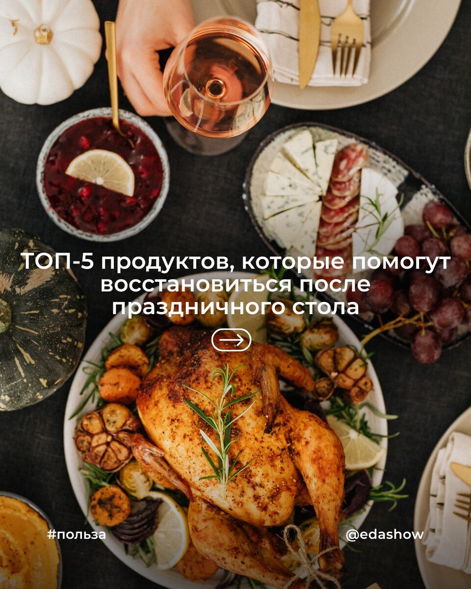 Как вернуть лёгкость после праздников: пять лучших продуктов