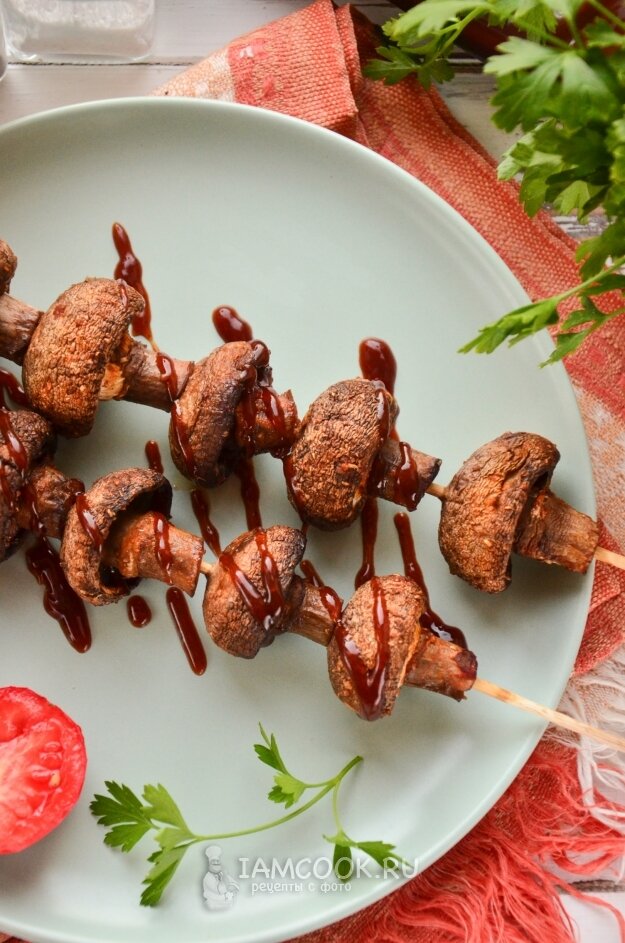 Как приготовить шашлык из шампиньонов в духовке: простой и вкусный рецепт
