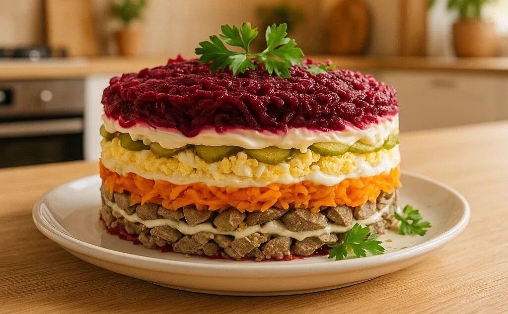 Яркий салат с куриной печенью: пошаговый рецепт для вашего стола